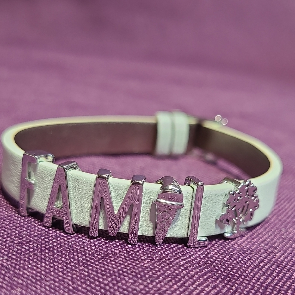 Mint Green KEEP Collective Bracelet with Silver Letter Charms